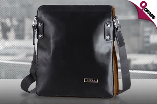 For QR95 Carry It All in Style with Men’s Messenger Bags - Choose from Classic Black OR Trendy Blue! (QR249 Value)